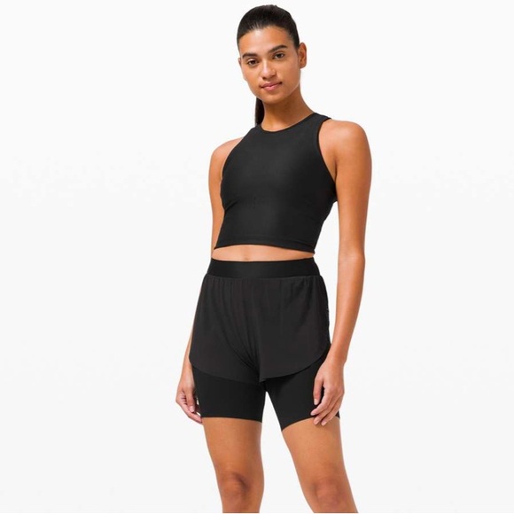 NWT Lululemon zoned in HR 2-in1 short | color: Black | Size: 8 - Picture 2 of 6